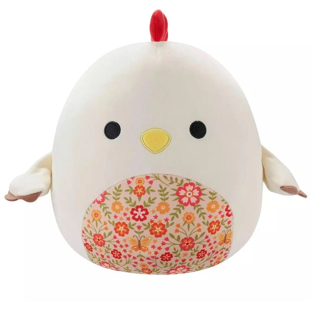 Squishmallows Cream and Red Bird Plush Toy